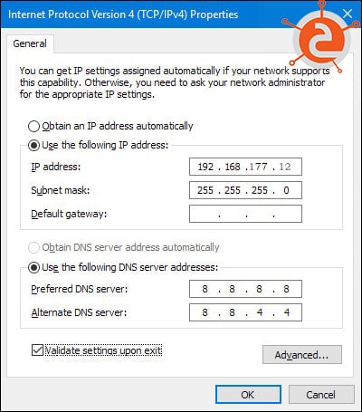 change pc ip address min